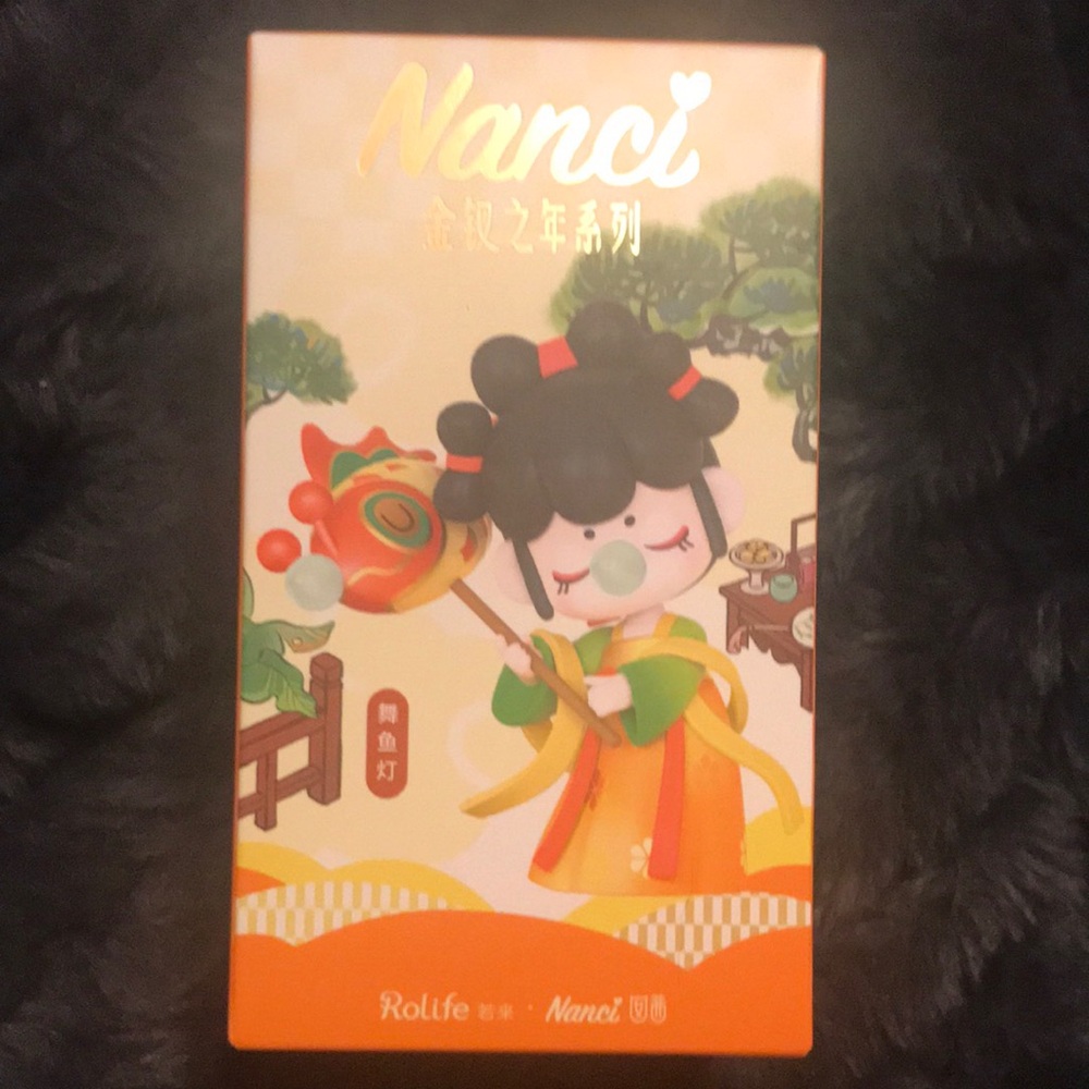 Nanci Collectible Figurine Box - Orange & Cream